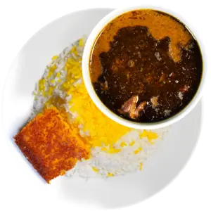 چلو خورشت سبزی